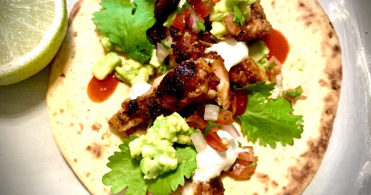BBQ Charred Chicken Street Tacos