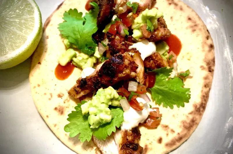 BBQ Charred Chicken Street Tacos