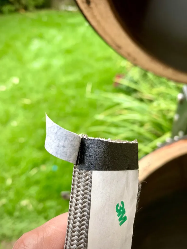 Peel back adhesive tape