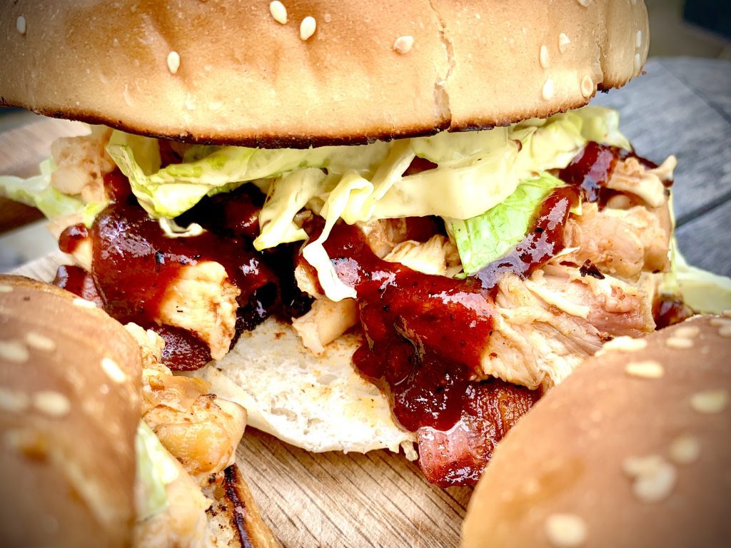 Smoky Barbecue Pulled Chicken Sandwich